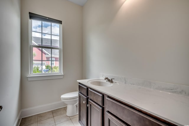 1348 Peterson St, Myrtle Beach, SC 29577 - bathroom featuring baseboards, toilet, vanity, and tile patterned flooring