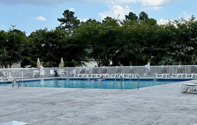 view of pool with a patio area