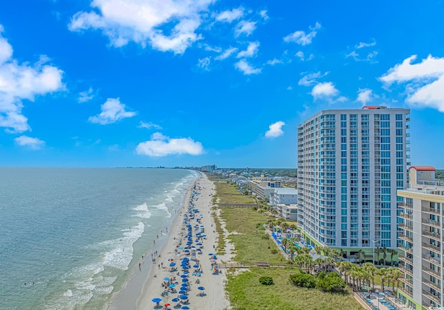 water view featuring a beach view