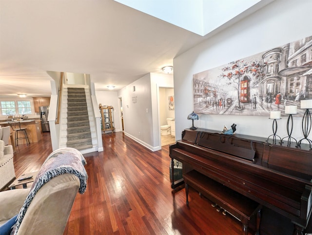 interior space featuring dark hardwood / wood-style floors