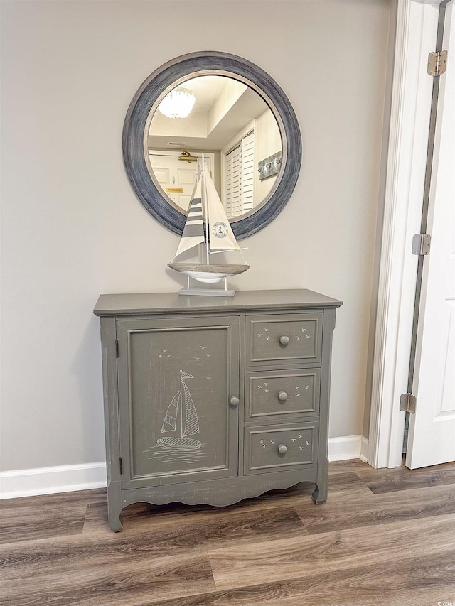 room details featuring hardwood / wood-style floors