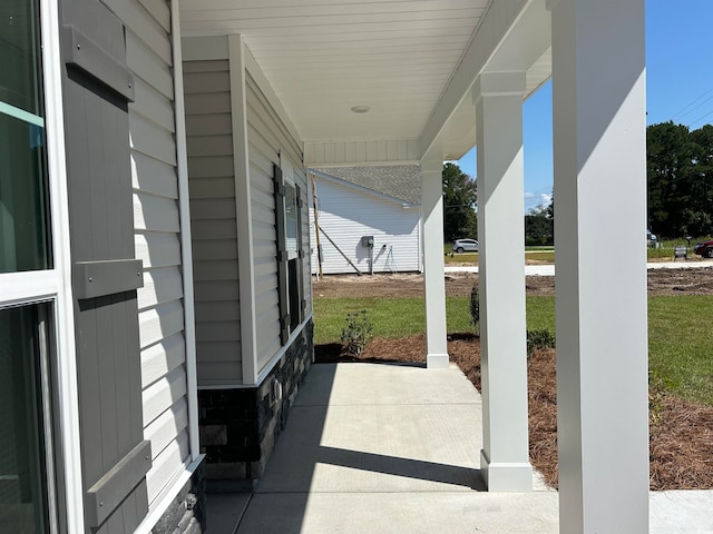 view of patio / terrace featuring covered porch