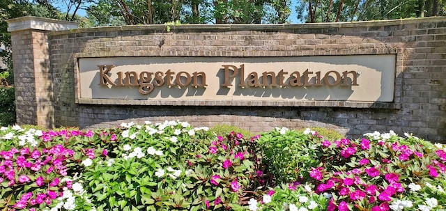 view of community sign