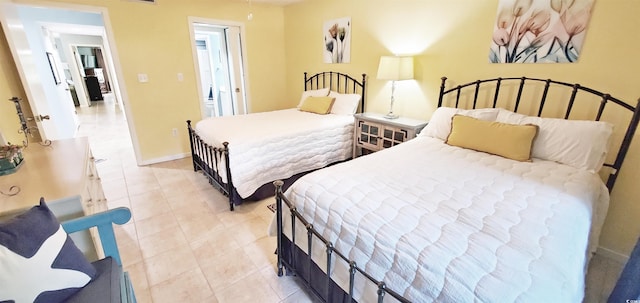 view of tiled bedroom