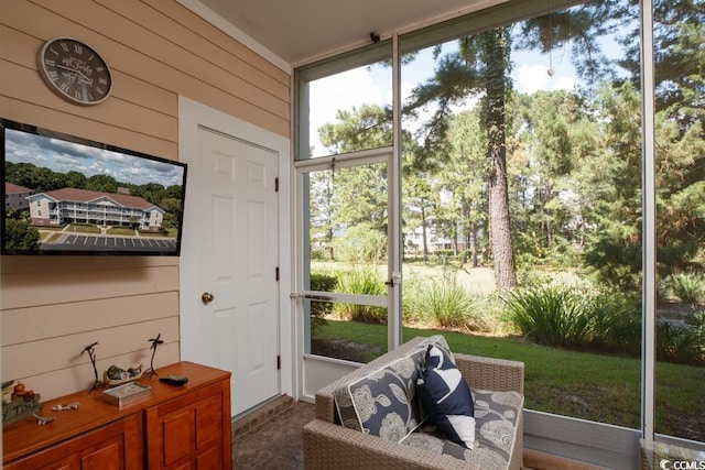 view of sunroom