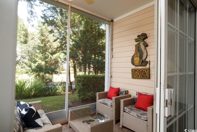 view of sunroom / solarium