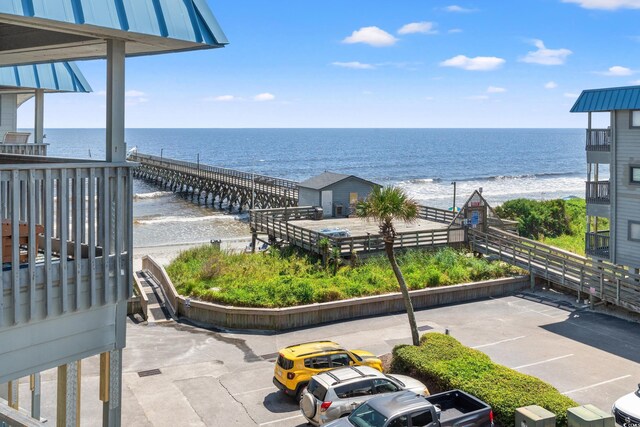 water view featuring a beach view