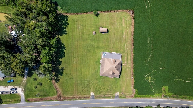 bird's eye view featuring a rural view