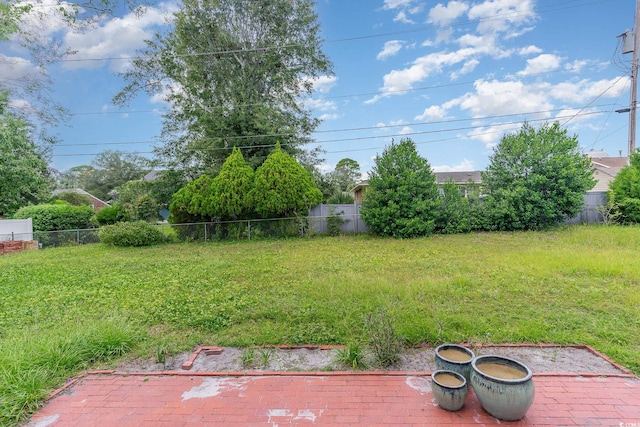 view of yard with a patio