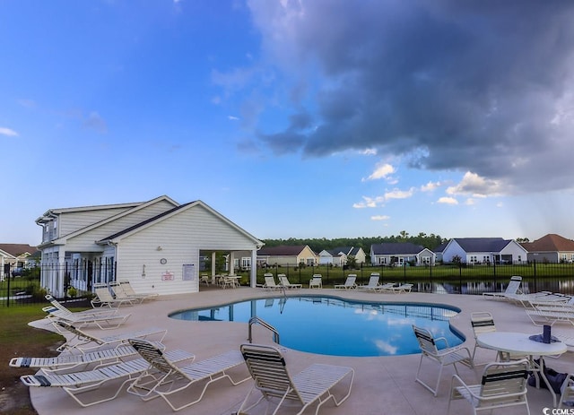 view of pool featuring a patio area