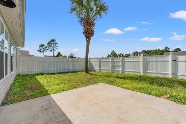 view of yard featuring a patio