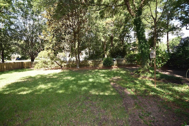 view of yard with fence private yard