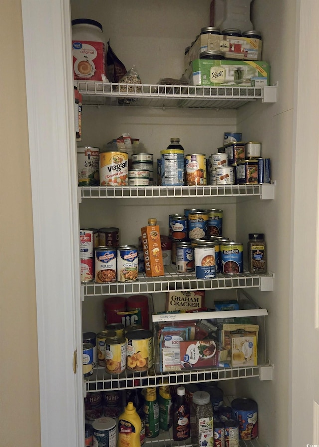 view of pantry