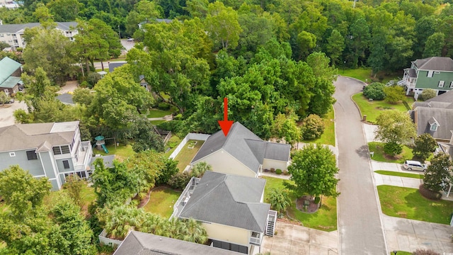 bird's eye view with a residential view