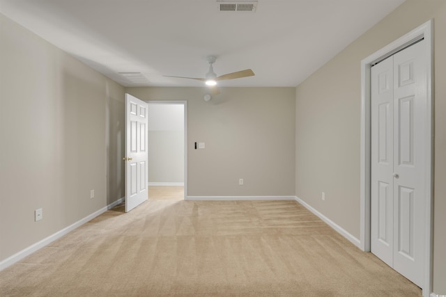 3758 Loblolly Ave, Little River, SC 29566 - empty room with baseboards, ceiling fan, light carpet, and visible vents