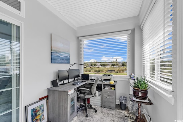 office area featuring plenty of natural light