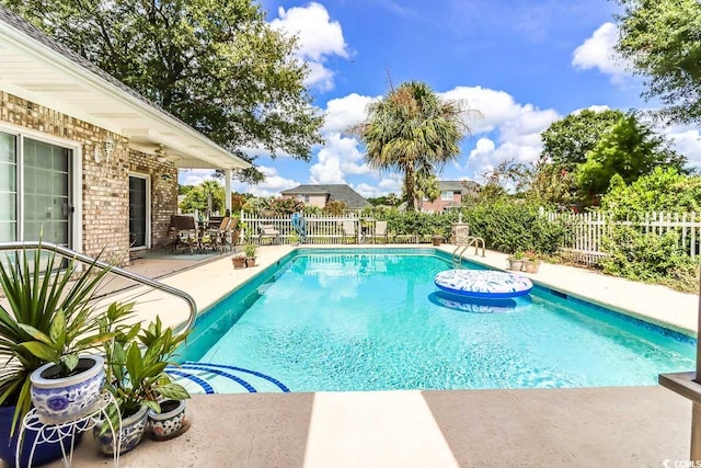 view of pool with a patio area