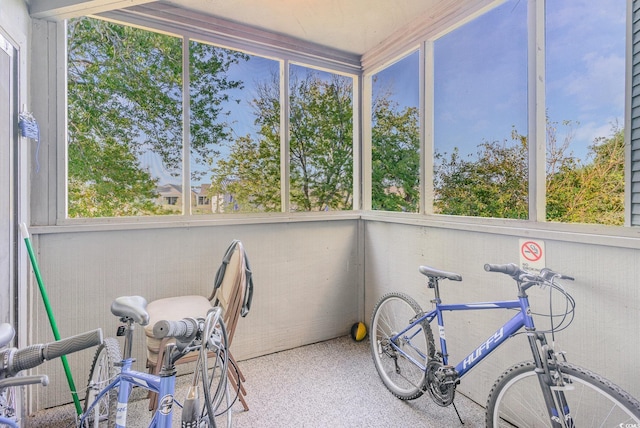 view of sunroom