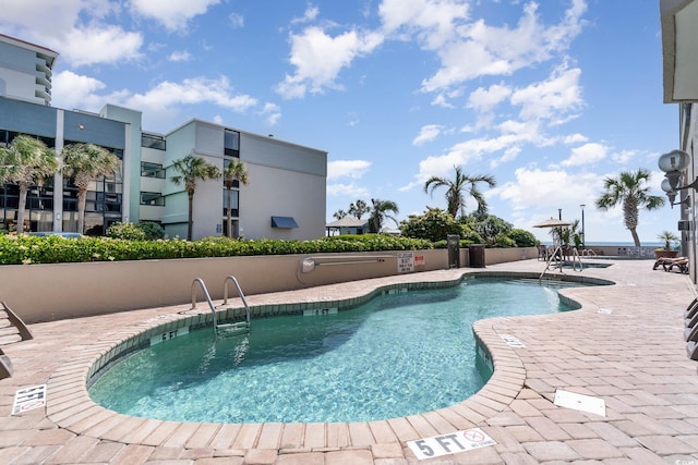 view of pool with a patio