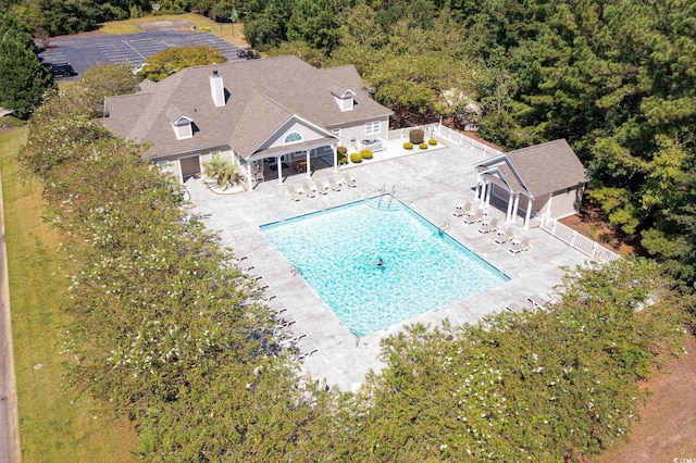 view of pool with a patio