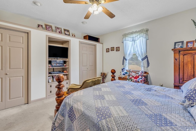 3747 Bakers Chapel Rd, Aynor, SC 29511 - bedroom with carpet flooring, a ceiling fan, and a textured ceiling