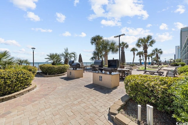 view of patio / terrace with exterior kitchen