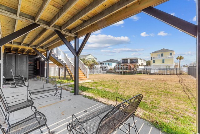 view of patio / terrace featuring a wooden deck