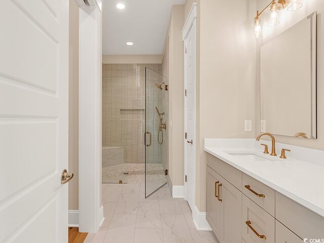 full bathroom with vanity, toilet, and  shower combination