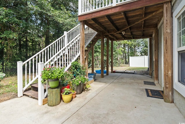 view of patio / terrace featuring a deck