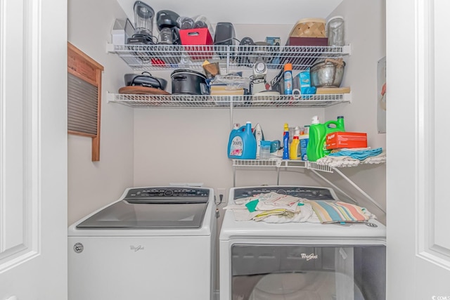 washroom featuring separate washer and dryer