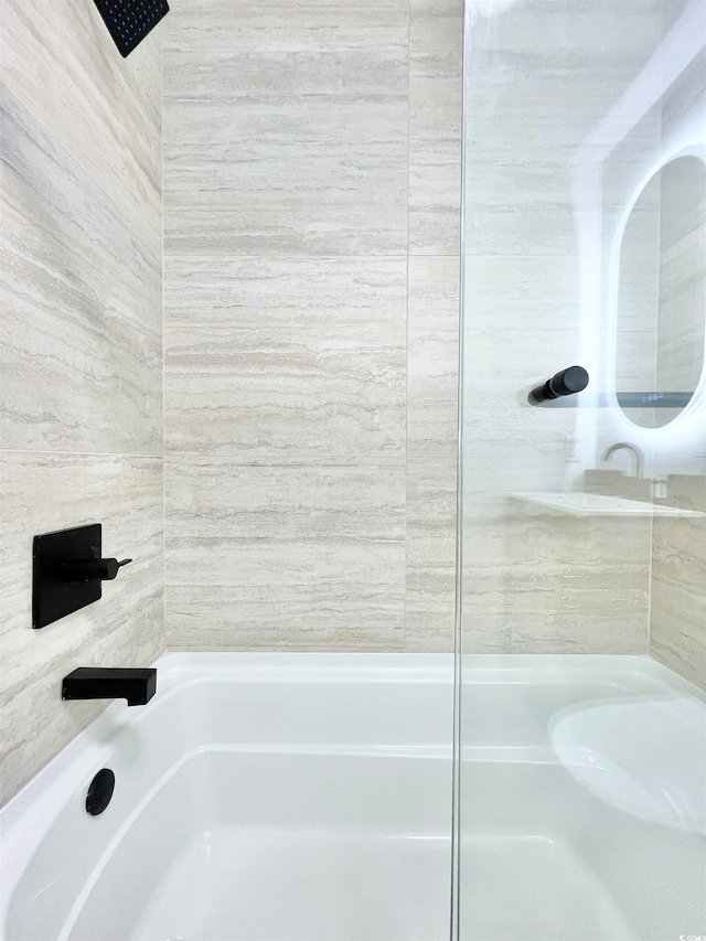 bathroom featuring shower / bath combination