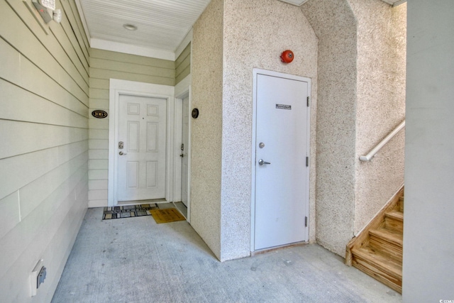 view of doorway to property