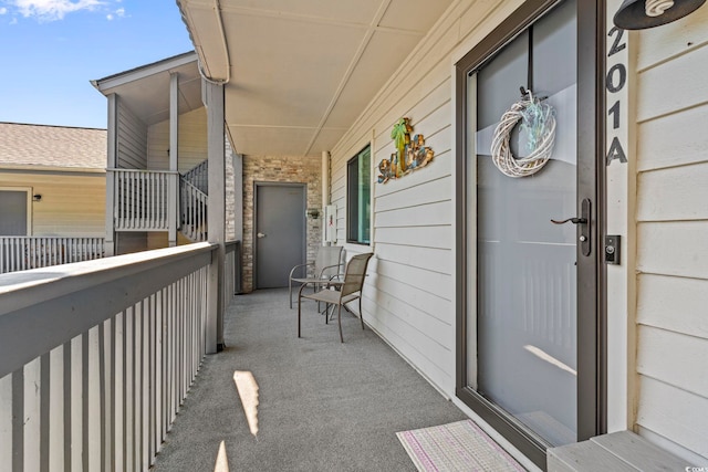 balcony with covered porch