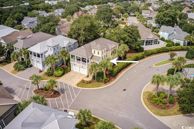 bird's eye view featuring a residential view