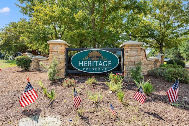 view of community sign