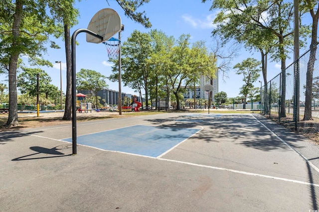 view of basketball court