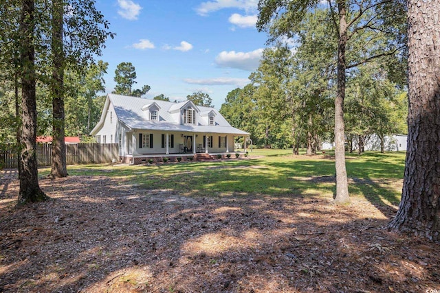 view of yard featuring a porch