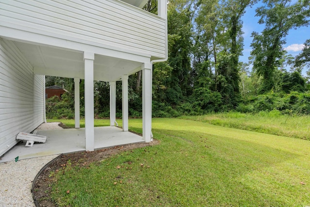 view of yard featuring a patio area