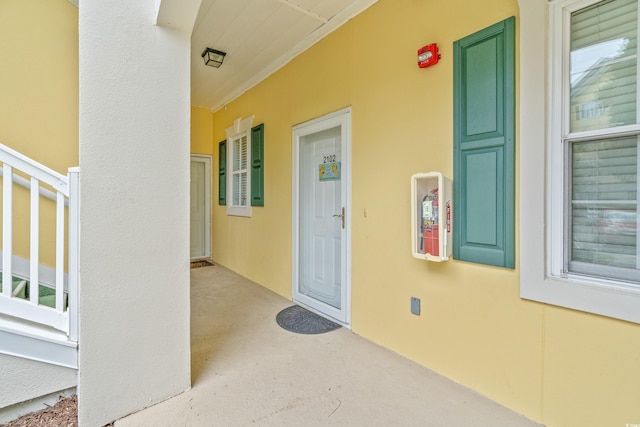 view of doorway to property