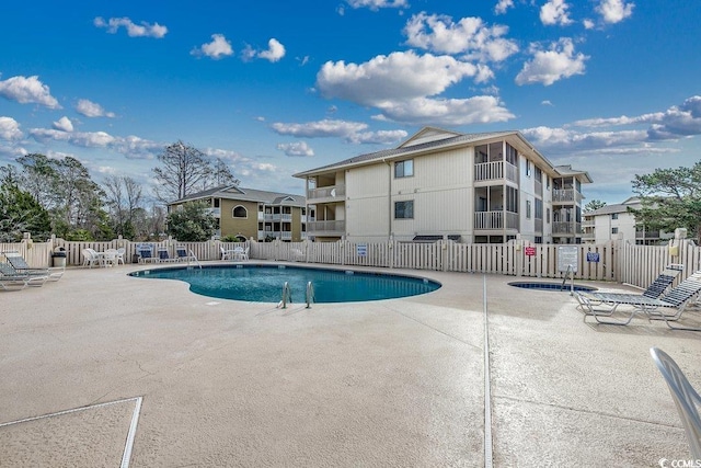 view of pool with a patio