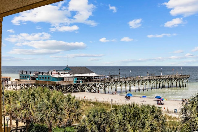 water view with a beach view