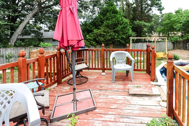 view of wooden terrace