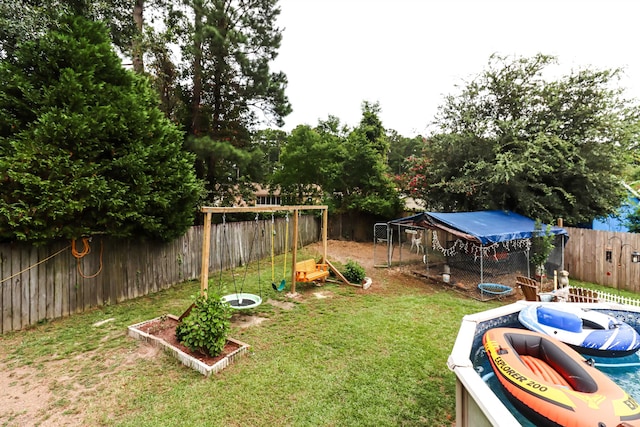 view of yard with a gazebo