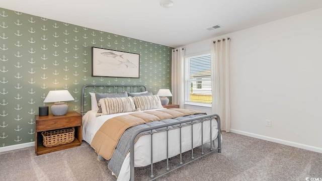 bedroom with carpet flooring