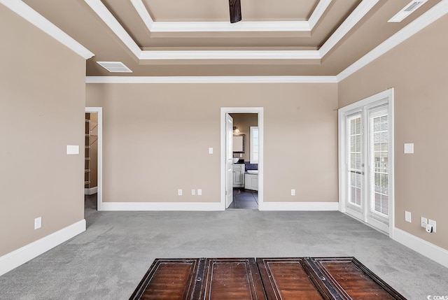 interior space with crown molding