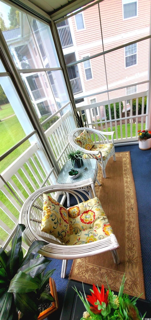 view of sunroom