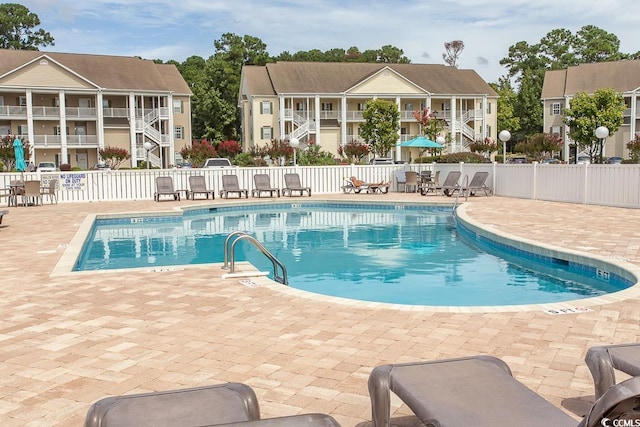 view of pool with a patio