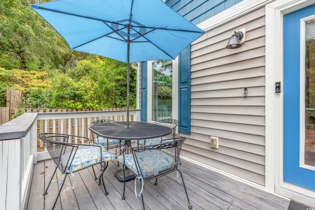 view of wooden deck