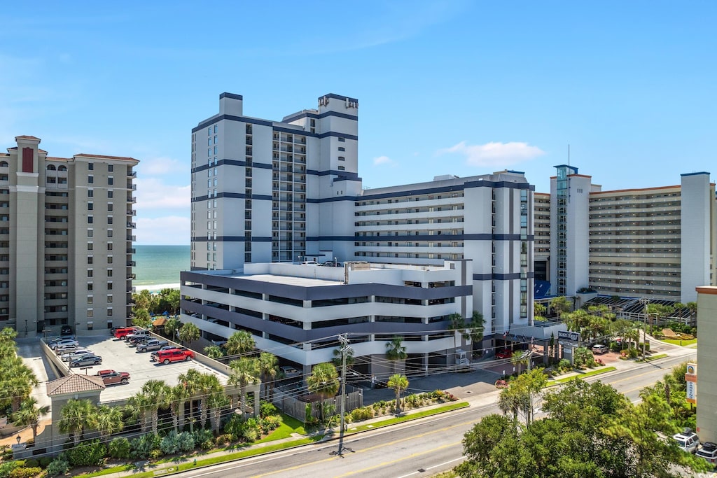 5308 N Ocean Blvd Unit 715, Myrtle Beach, SC 29577 - view of property featuring a water view and a view of city