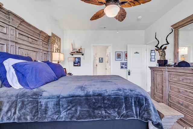 bedroom with ceiling fan